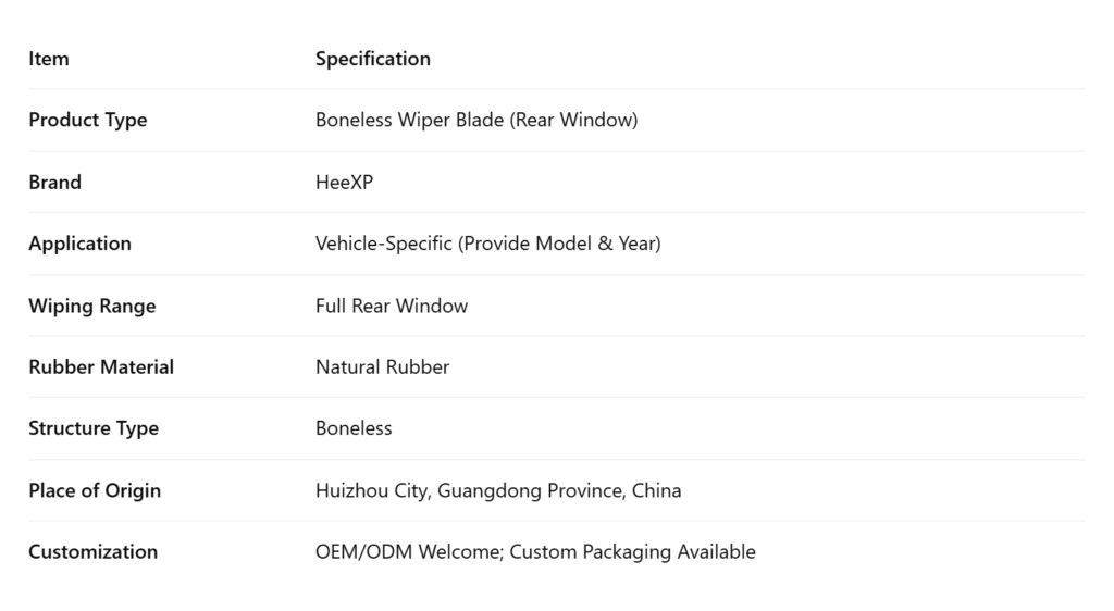 rear window wiper